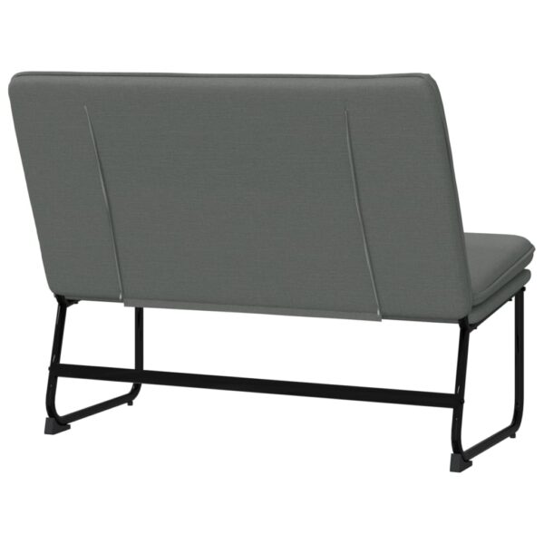 vidaXL Bench Dark Gray 39.4"x29.5"x29.9" Fabric - Image 5