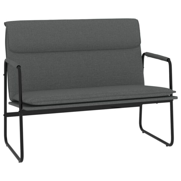 vidaXL Bench Dark Gray 39.4"x25.2"x31.5" Fabric - Image 2