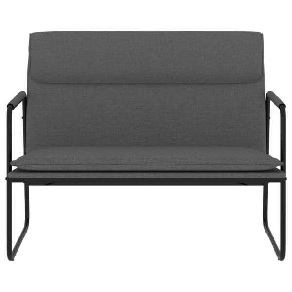 vidaXL Bench Dark Gray 39.4"x25.2"x31.5" Fabric - Image 3