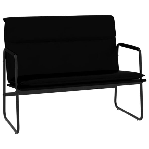 vidaXL Bench Black 39.4"x25.2"x31.5" Faux Leather - Image 2