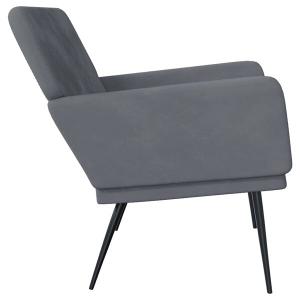 vidaXL Bench Dark Gray 42.5"x31.1"x31.1" Velvet - Image 4