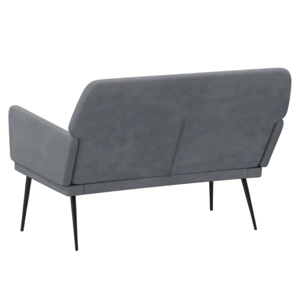 vidaXL Bench Dark Gray 42.5"x31.1"x31.1" Velvet - Image 5