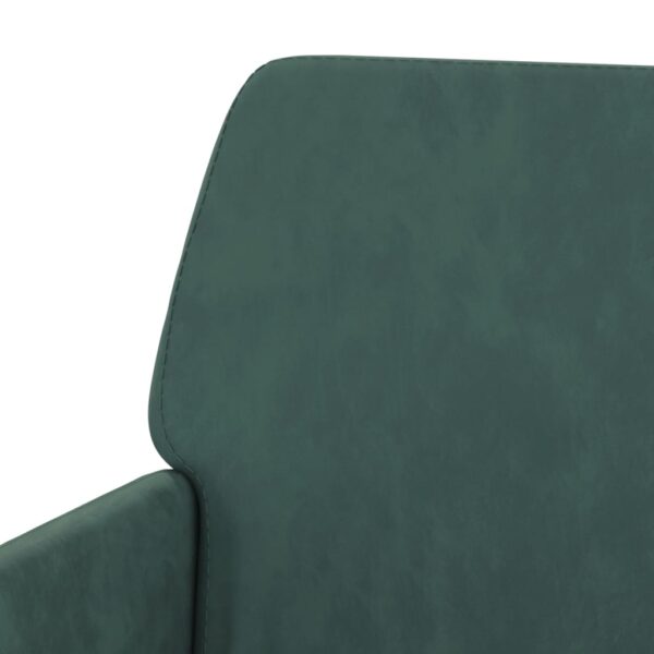 vidaXL Bench Dark Green 42.5"x31.1"x31.1" Velvet - Image 6