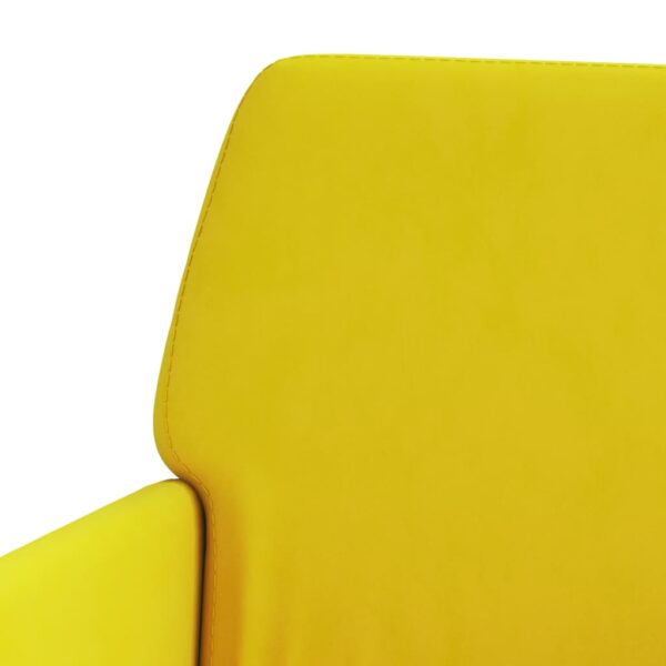 vidaXL Bench Yellow 42.5"x31.1"x31.1" Velvet - Image 6