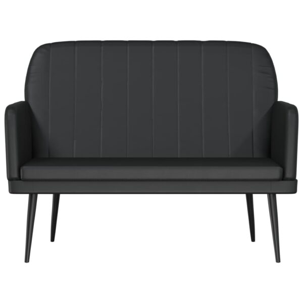 vidaXL Bench Black 42.1"x31.5"x31.9" Faux Leather - Image 3