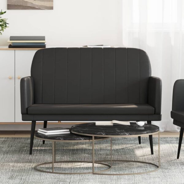 vidaXL Bench Black 42.1"x31.5"x31.9" Faux Leather