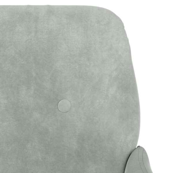 vidaXL Bench Light Gray 42.5"x31.1"x31.1" Velvet - Image 6