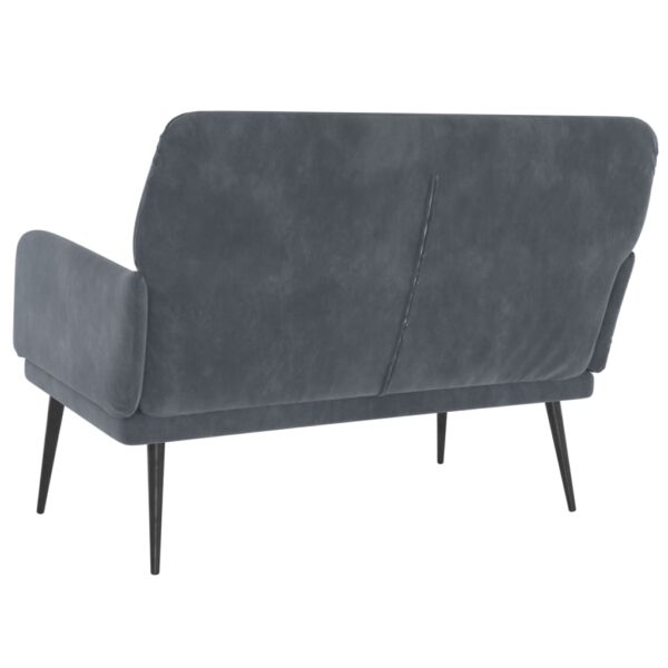 vidaXL Bench Dark Gray 42.5"x31.1"x31.1" Velvet - Image 5