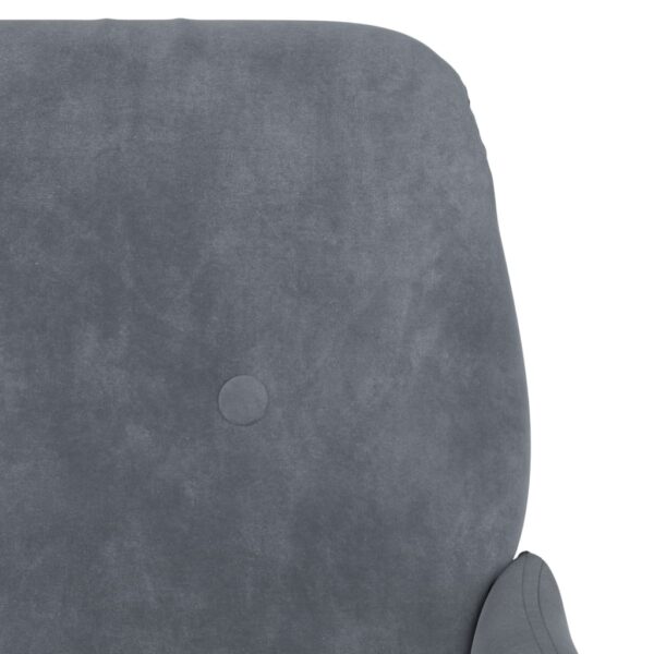 vidaXL Bench Dark Gray 42.5"x31.1"x31.1" Velvet - Image 6