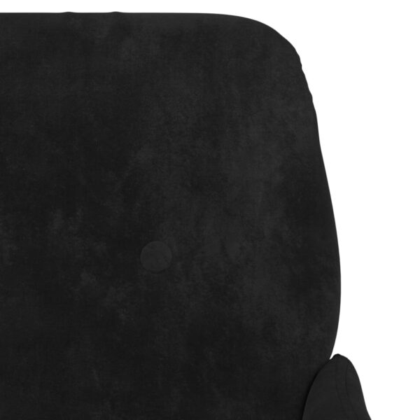 vidaXL Bench Black 42.5"x31.1"x31.1" Velvet - Image 6