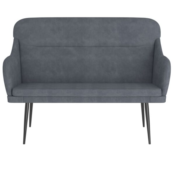 vidaXL Bench Dark Gray 43.3"x29.9"x31.5" Velvet - Image 3