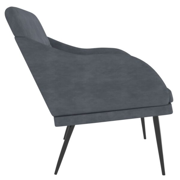 vidaXL Bench Dark Gray 43.3"x29.9"x31.5" Velvet - Image 4