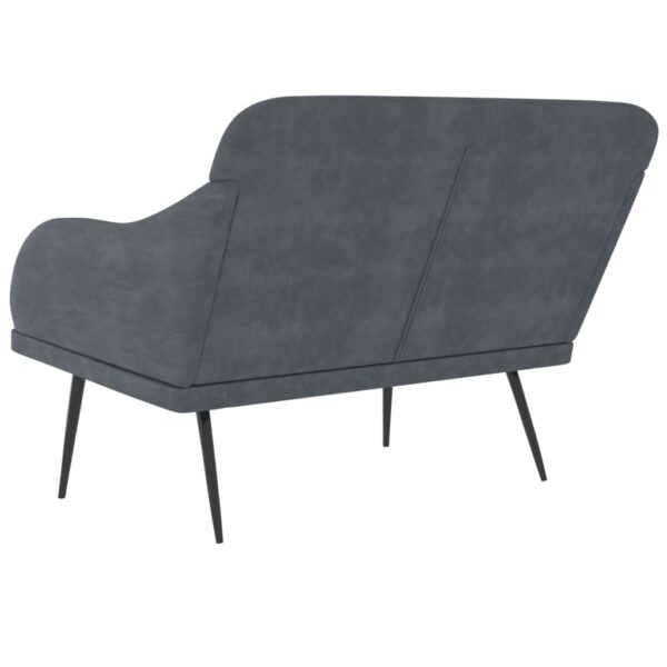 vidaXL Bench Dark Gray 43.3"x29.9"x31.5" Velvet - Image 5