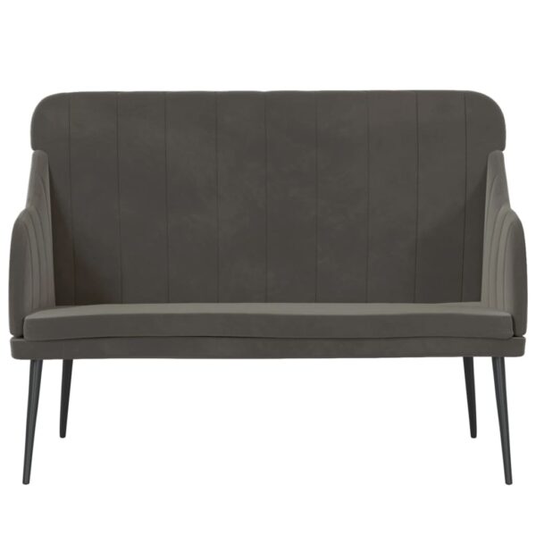 vidaXL Bench Dark Gray 43.3"x29.9"x31.5" Velvet - Image 3