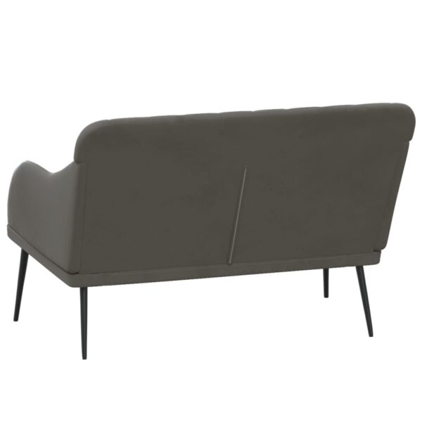 vidaXL Bench Dark Gray 43.3"x29.9"x31.5" Velvet - Image 5