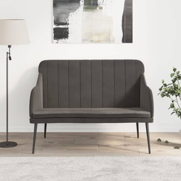 vidaXL Bench Dark Gray 43.3"x29.9"x31.5" Velvet