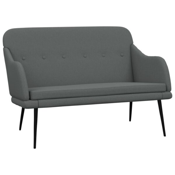 vidaXL Bench Dark Gray 43.3"x29.9"x31.5" Fabric - Image 2