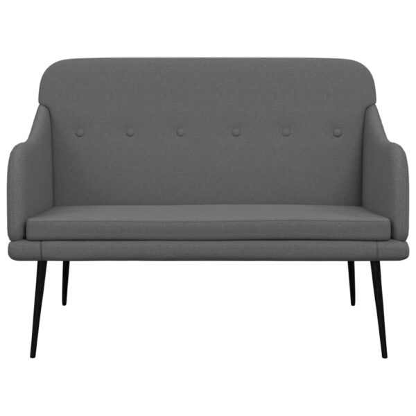 vidaXL Bench Dark Gray 43.3"x29.9"x31.5" Fabric - Image 3