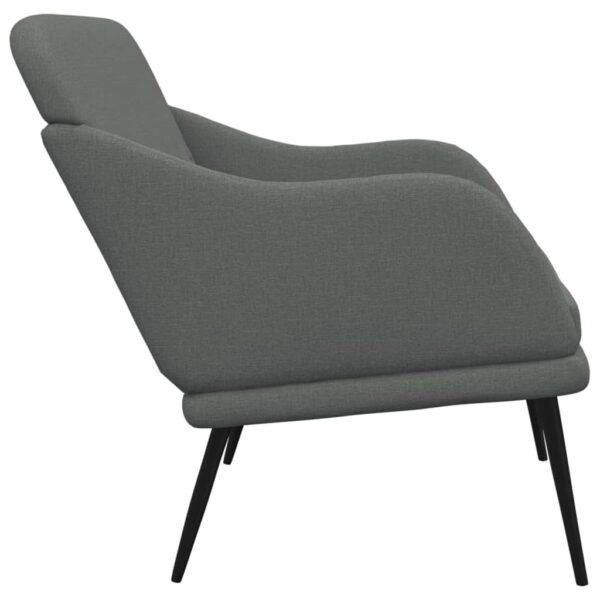 vidaXL Bench Dark Gray 43.3"x29.9"x31.5" Fabric - Image 4