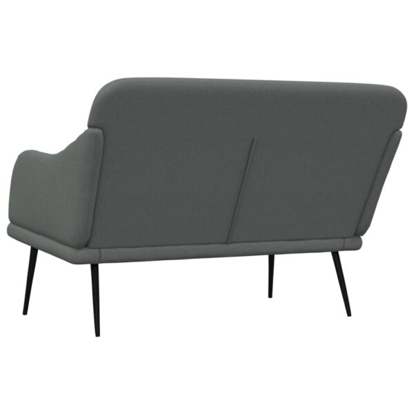 vidaXL Bench Dark Gray 43.3"x29.9"x31.5" Fabric - Image 5