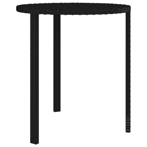 vidaXL Side Tables 3 pcs Black Poly Rattan - Image 5