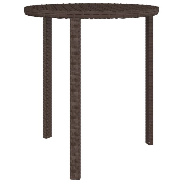 vidaXL Side Tables 3 pcs Brown Poly Rattan - Image 5