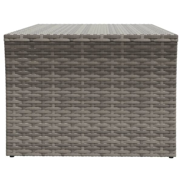 vidaXL Coffee Table Gray 39.4"x19.7"x15.7" Poly Rattan - Image 4