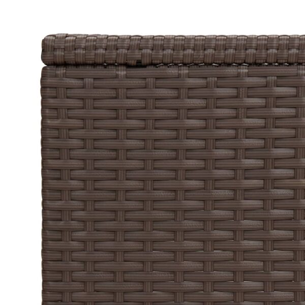 vidaXL C Table Brown 15.7"x13.8"x23.6" Poly Rattan - Image 6