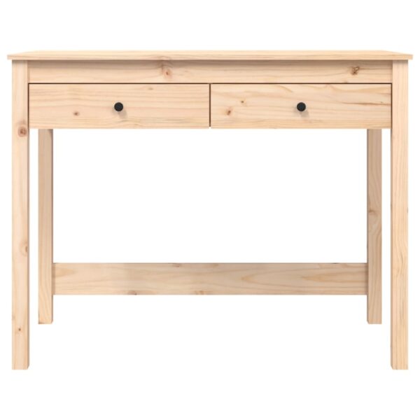 vidaXL Desk with Drawers 39.4"x19.7"x30.7" Solid Wood Pine - Image 6