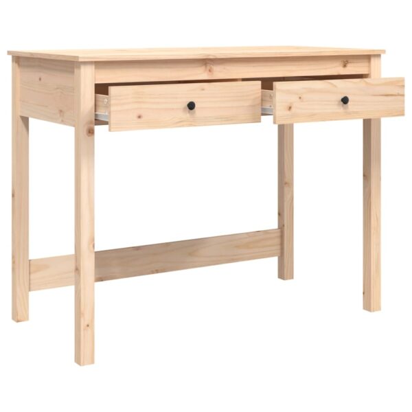 vidaXL Desk with Drawers 39.4"x19.7"x30.7" Solid Wood Pine - Image 7