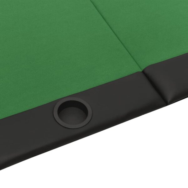 vidaXL 10-Player Folding Poker Table Green 81.1"x41.7"x29.5" - Image 4