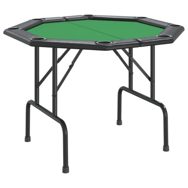 vidaXL 8-Player Folding Poker Table Green 42.5"x42.5"x29.5" - Image 2