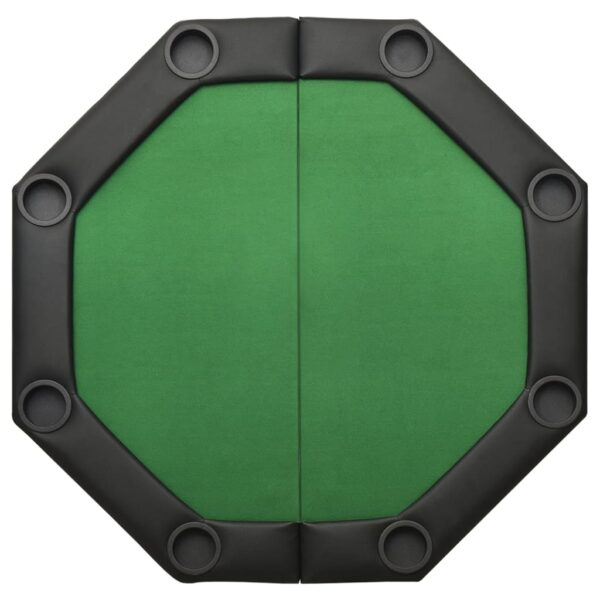 vidaXL 8-Player Folding Poker Table Green 42.5"x42.5"x29.5" - Image 4