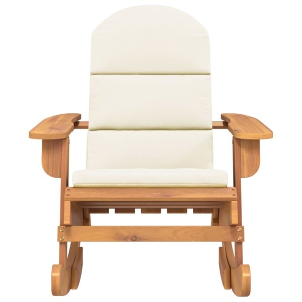 vidaXL Adirondack Rocking Chair with Cushions Solid Wood Acacia - Image 3