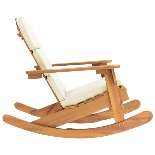 vidaXL Adirondack Rocking Chair with Cushions Solid Wood Acacia - Image 4