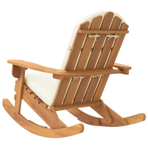 vidaXL Adirondack Rocking Chair with Cushions Solid Wood Acacia - Image 5