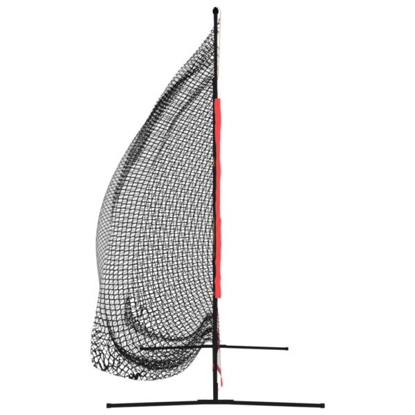 vidaXL Portable Baseball Net Black and Red 84.6"x42.1"x85" Polyester - Image 4