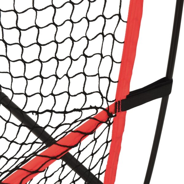 vidaXL Portable Baseball Net Black and Red 84.6"x42.1"x85" Polyester - Image 6