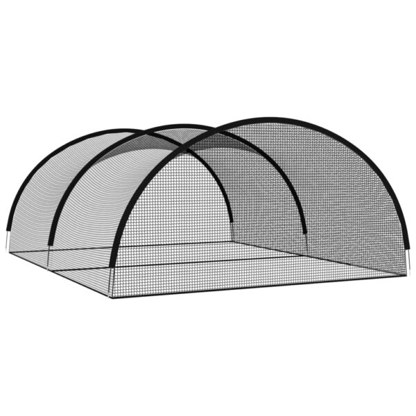 vidaXL Baseball Batting Cage Net Black 196.9"x157.5"x98.4" Polyester - Image 5