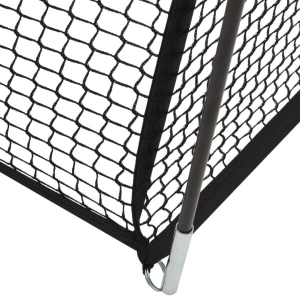 vidaXL Baseball Batting Cage Net Black 196.9"x157.5"x98.4" Polyester - Image 6