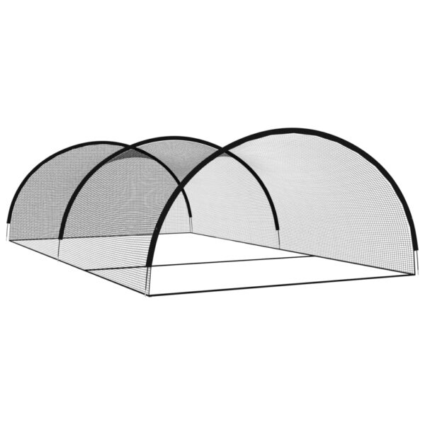 vidaXL Baseball Batting Cage Net Black 354.3"x157.5"x98.4" Polyester - Image 2