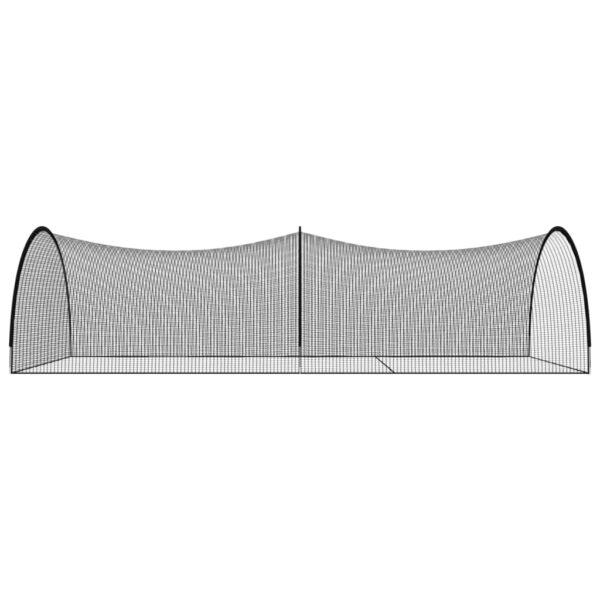 vidaXL Baseball Batting Cage Net Black 354.3"x157.5"x98.4" Polyester - Image 4