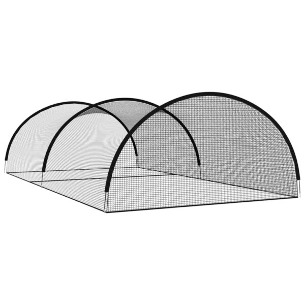 vidaXL Baseball Batting Cage Net Black 354.3"x157.5"x98.4" Polyester - Image 5