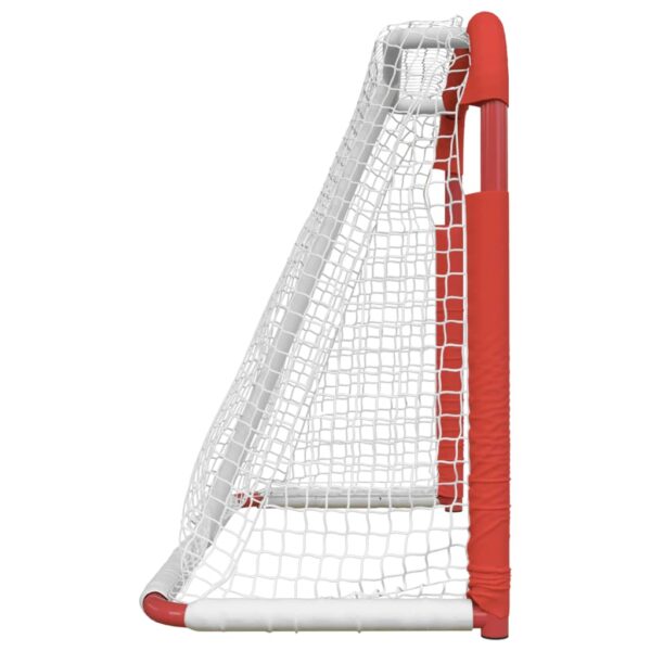 vidaXL Hockey Goal Red and White 53.9"x26"x44.1" Polyester - Image 4