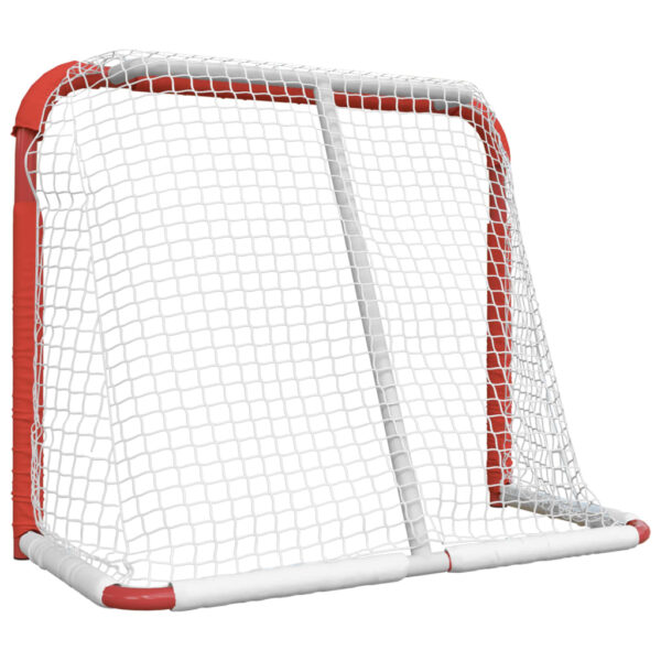 vidaXL Hockey Goal Red and White 53.9"x26"x44.1" Polyester - Image 5