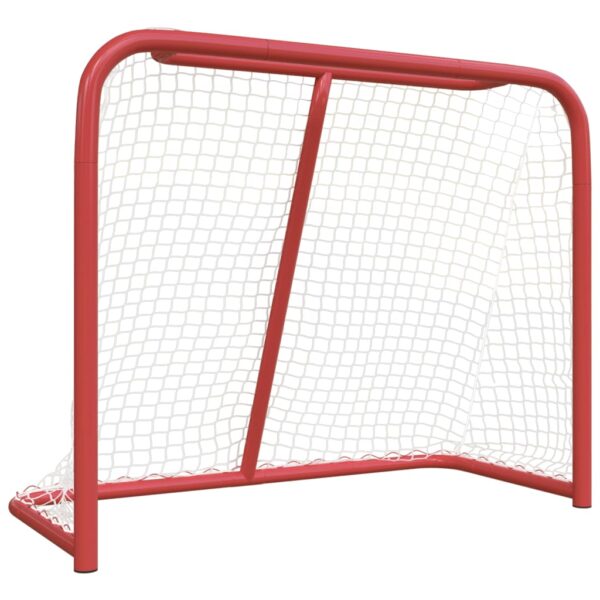 vidaXL Hockey Goal Red and White 72"x28"x48" Polyester - Image 2