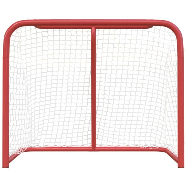 vidaXL Hockey Goal Red and White 72"x28"x48" Polyester - Image 3