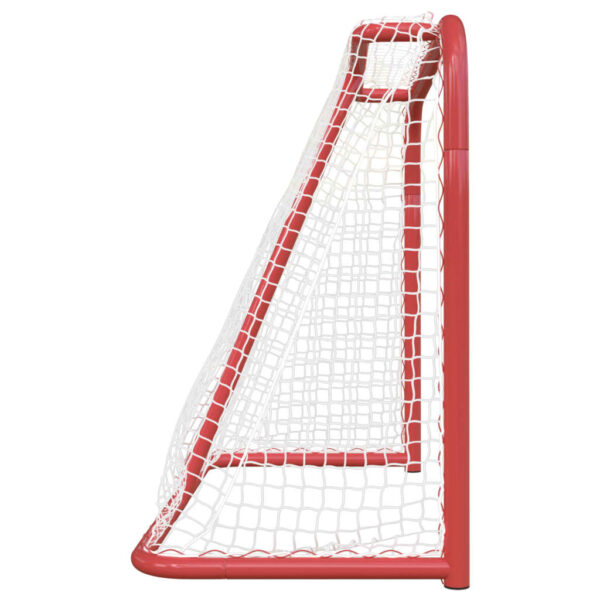 vidaXL Hockey Goal Red and White 72"x28"x48" Polyester - Image 4