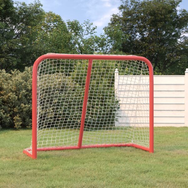 vidaXL Hockey Goal Red and White 72"x28"x48" Polyester