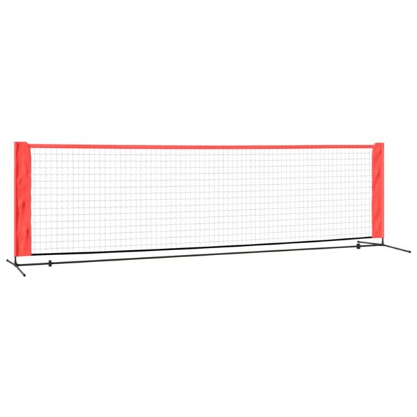 vidaXL Tennis Net Black and Red 118.1"x39.4"x34.3" Polyester - Image 2